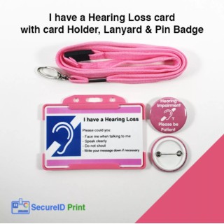 Hearing Loss Card - Pink