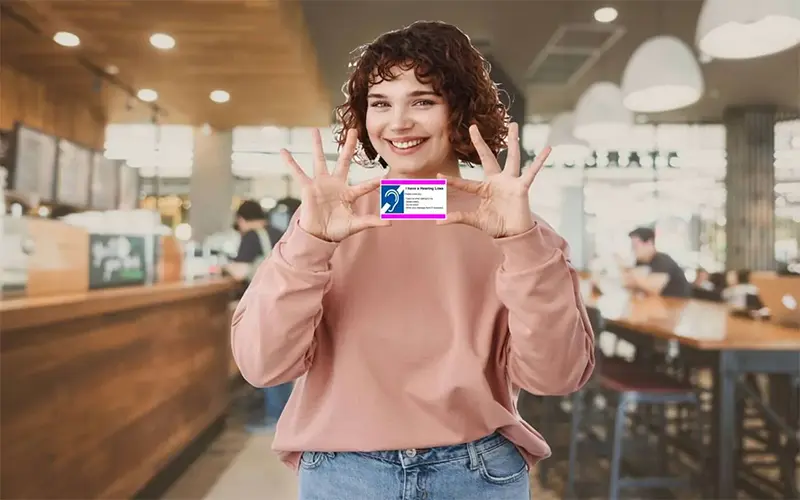 Hearing loss cards supporting deaf and hearing impaired people in the UK