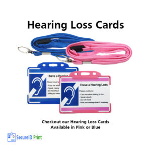 Hearing Loss Cards Blue and Pink